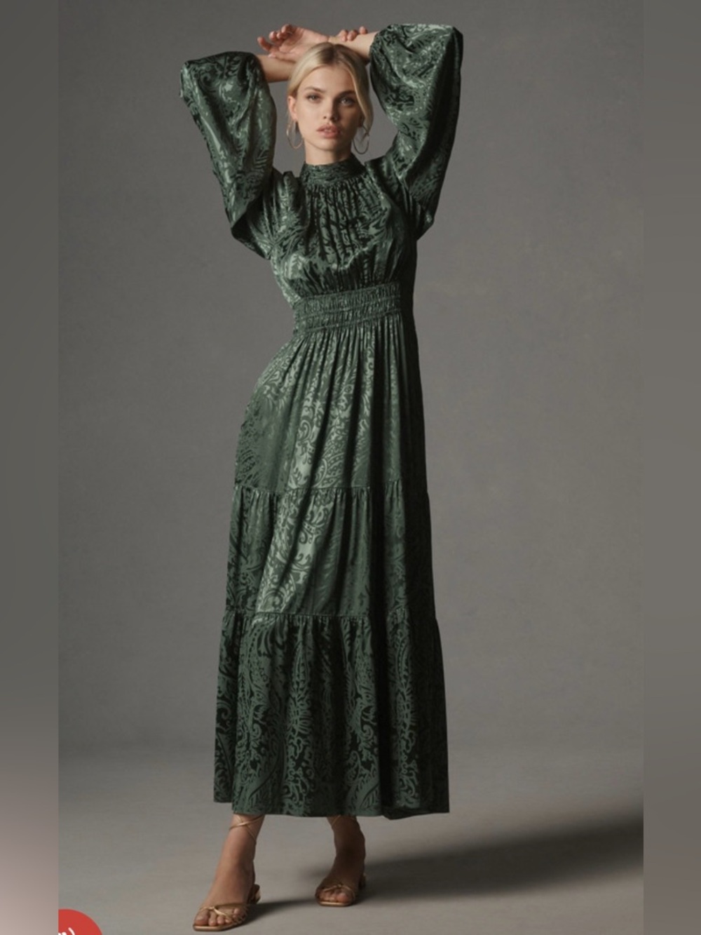 Anthropologie Somerset Women’s Maxi Dress Mock-Neck Edition Green Size M